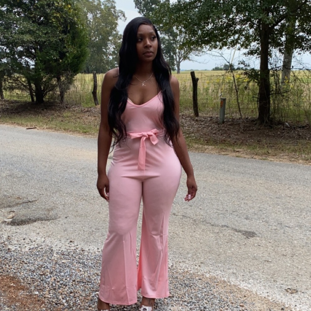 Flare leg jumpsuit